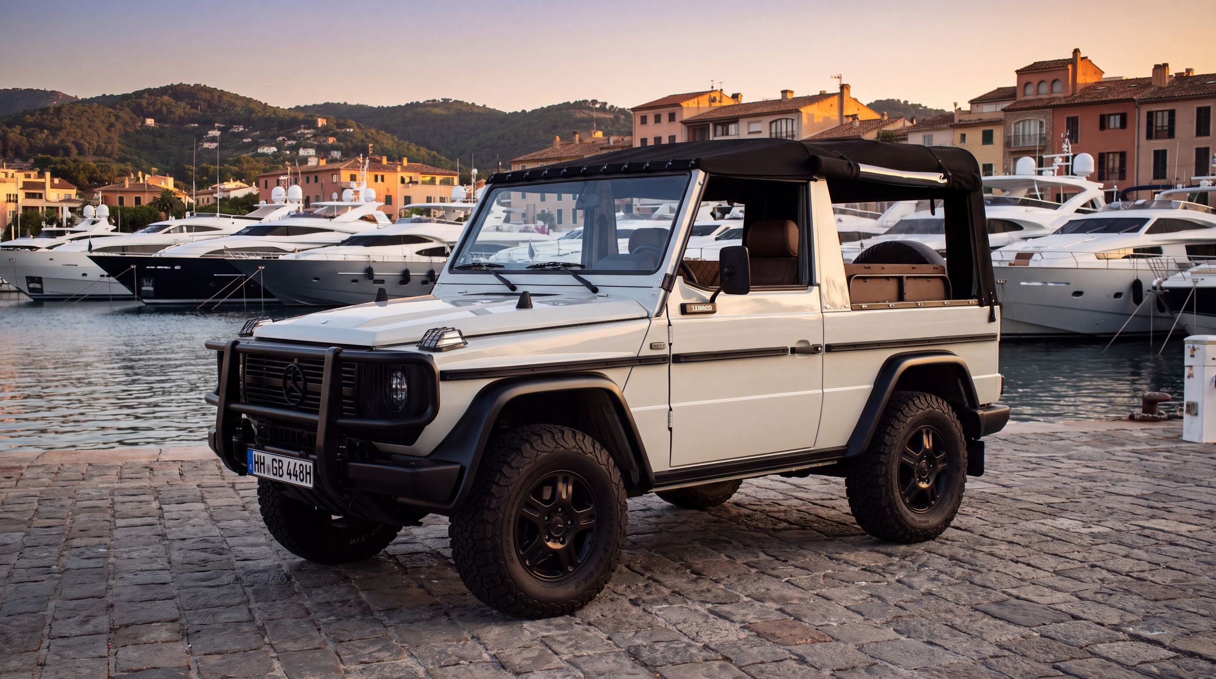 G-Brio in the harbour at dusk